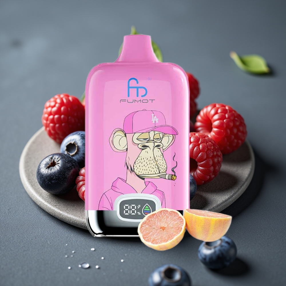 Fumot Tornado Digital Box 12000 Puffs Enkratna Vape Borovnica Malina 67g