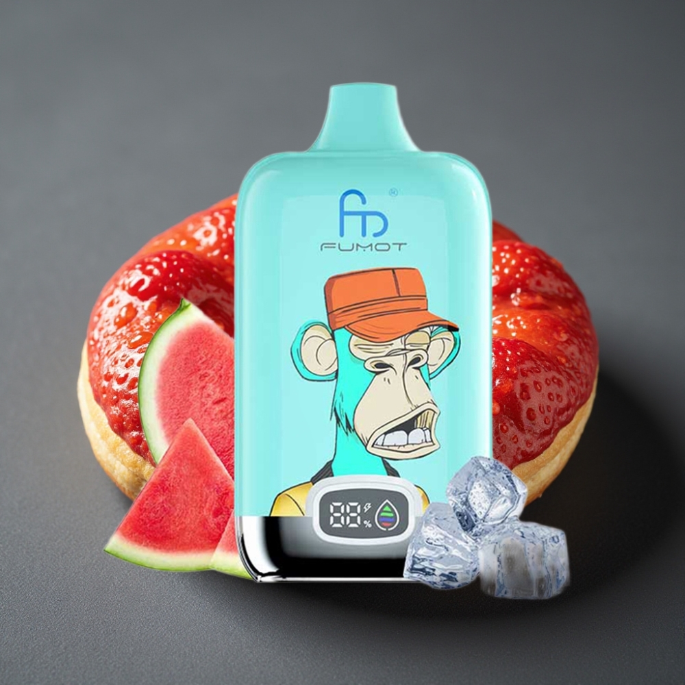 Fumot Tornado Digital Box 12000 Puffs Enkratna Vape Jagodni Kolaček