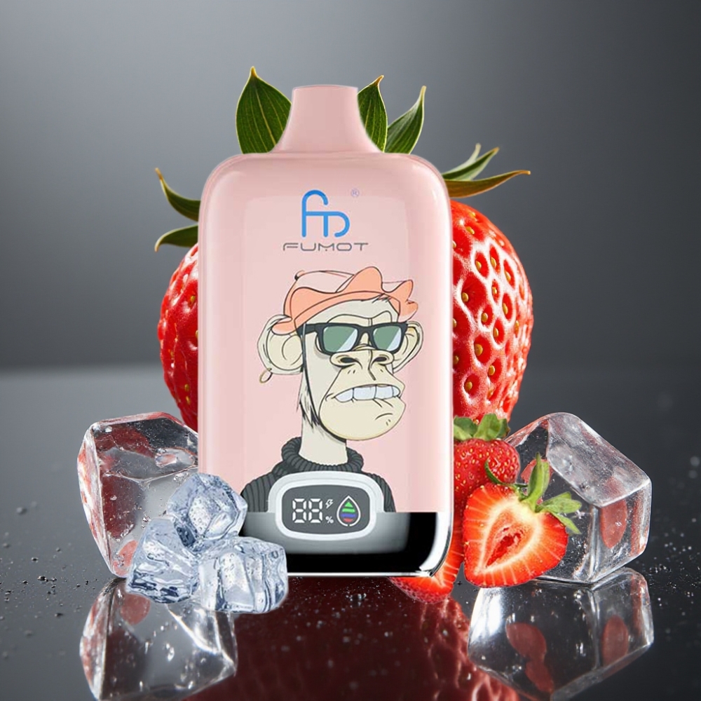 Fumot Tornado Digital Box 12000 Puffs Enkratna Vape Jagodni Led