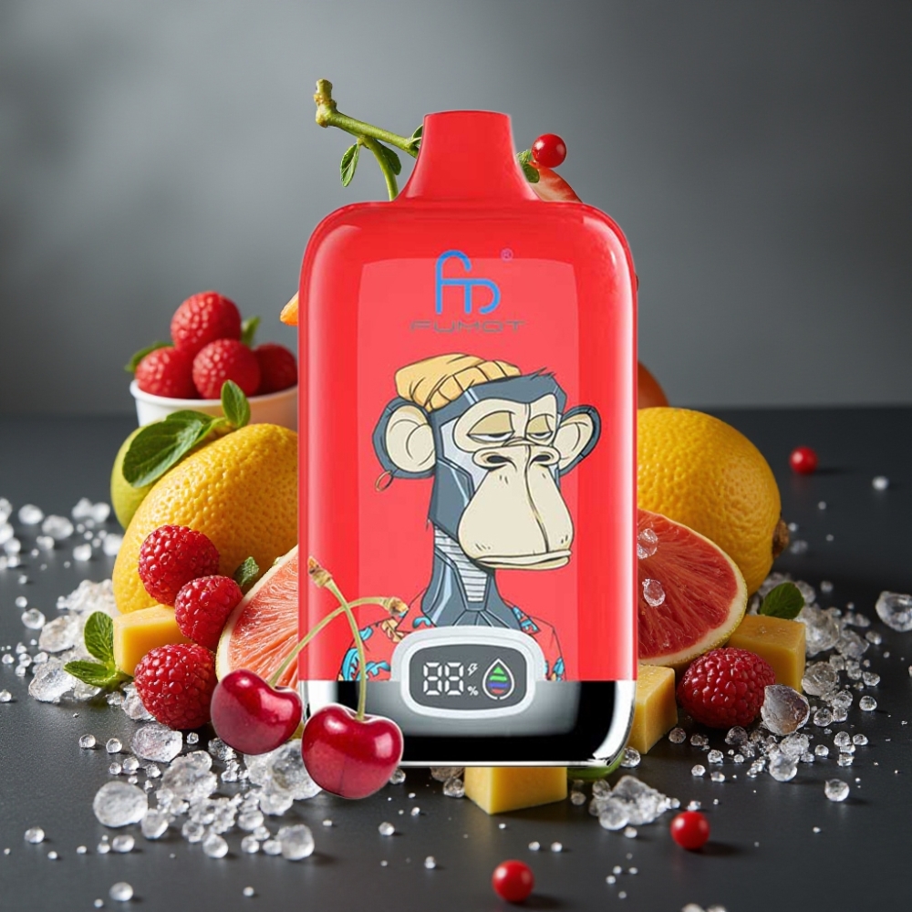 Fumot Tornado Digital Box 12000 Puffs Enkratna Vape Ledeni Sadje 20ml