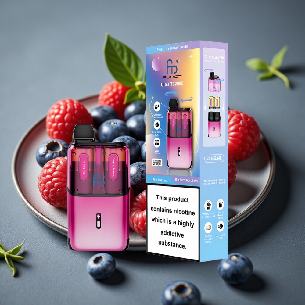 Fumot Ultra T32000 Enkratna Vap Modra Malina Led - Borovnica Malina