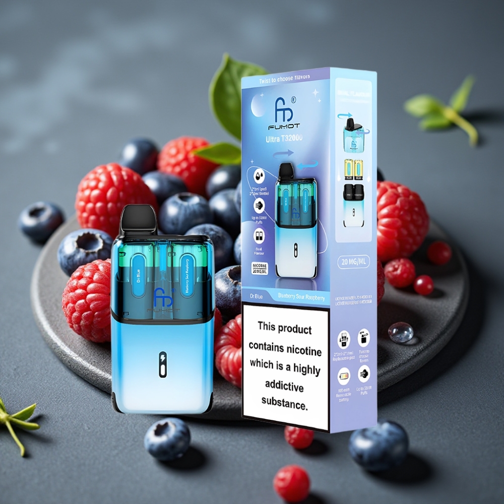 Fumot Ultra T32000 Enkratna Vape Dr Modra – Borovnica Kisla Malina 32000 povlekov