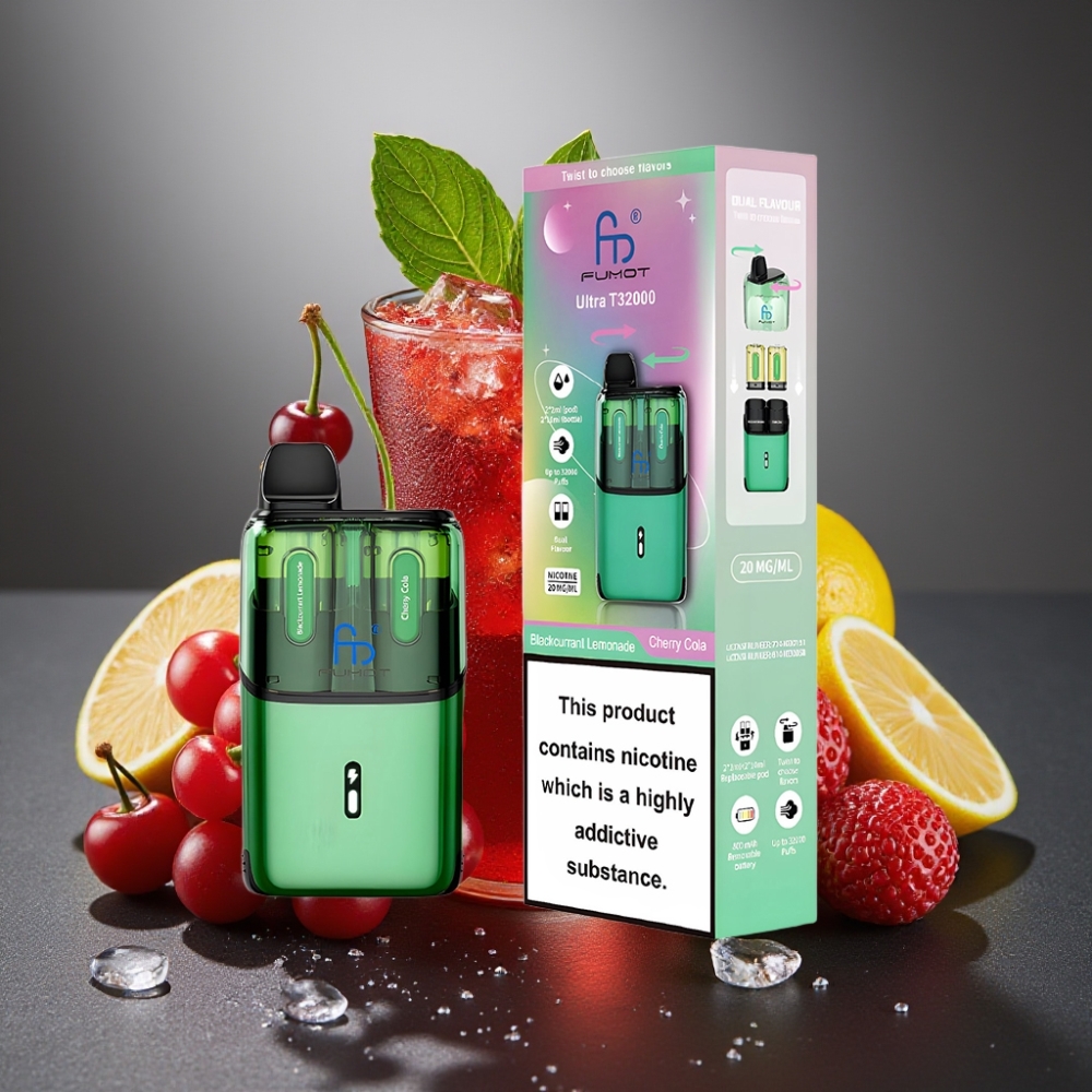 Fumot Ultra T32000 Enkratna Vape Črni ribez limonada - Češnjeva kola 800mAh