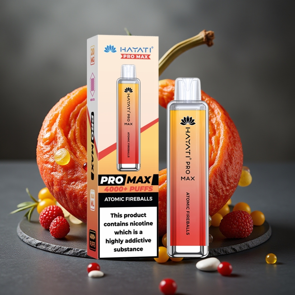 Hayati Pro Max 4000 Puffs Enkratna Vape Atomske Ognjene Krogle