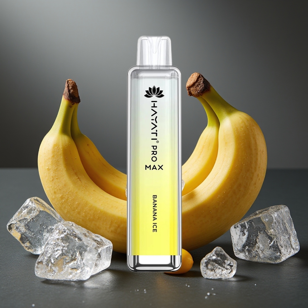 Hayati Pro Max 4000 Puffs Enkratna Vape Banana Led (Banana Ice)