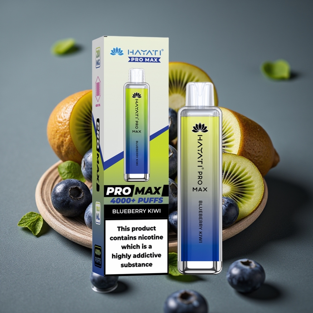 Hayati Pro Max 4000 Puffs Enkratna Vape Borovnica Kivi