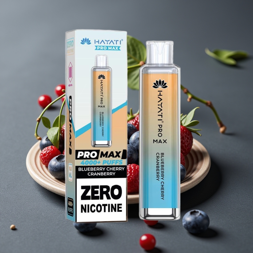 Hayati Pro Max 4000 Puffs Enkratna Vape Borovnica Češnja Brusnica