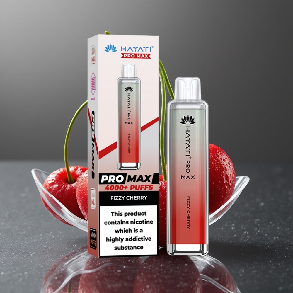Hayati Pro Max 4000 Puffs Enkratna Vape Gazirana Češnja