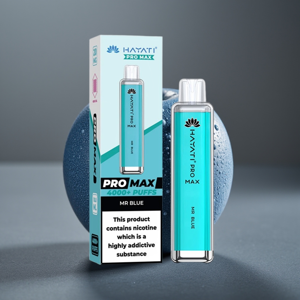 Hayati Pro Max 4000 Puffs Enkratna Vape Gospod Modri z 1400mAh baterijo