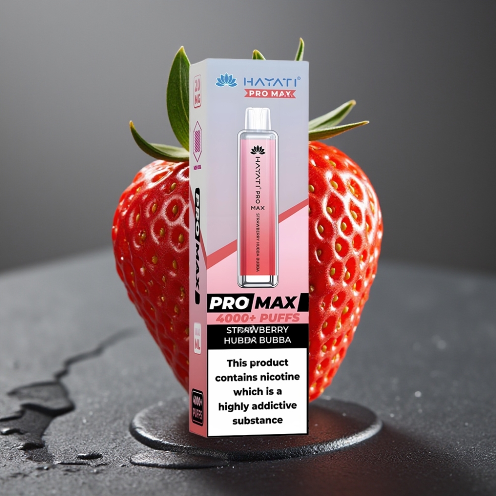 Hayati Pro Max 4000 Puffs Enkratna Vape Jagoda Hubba Bubba