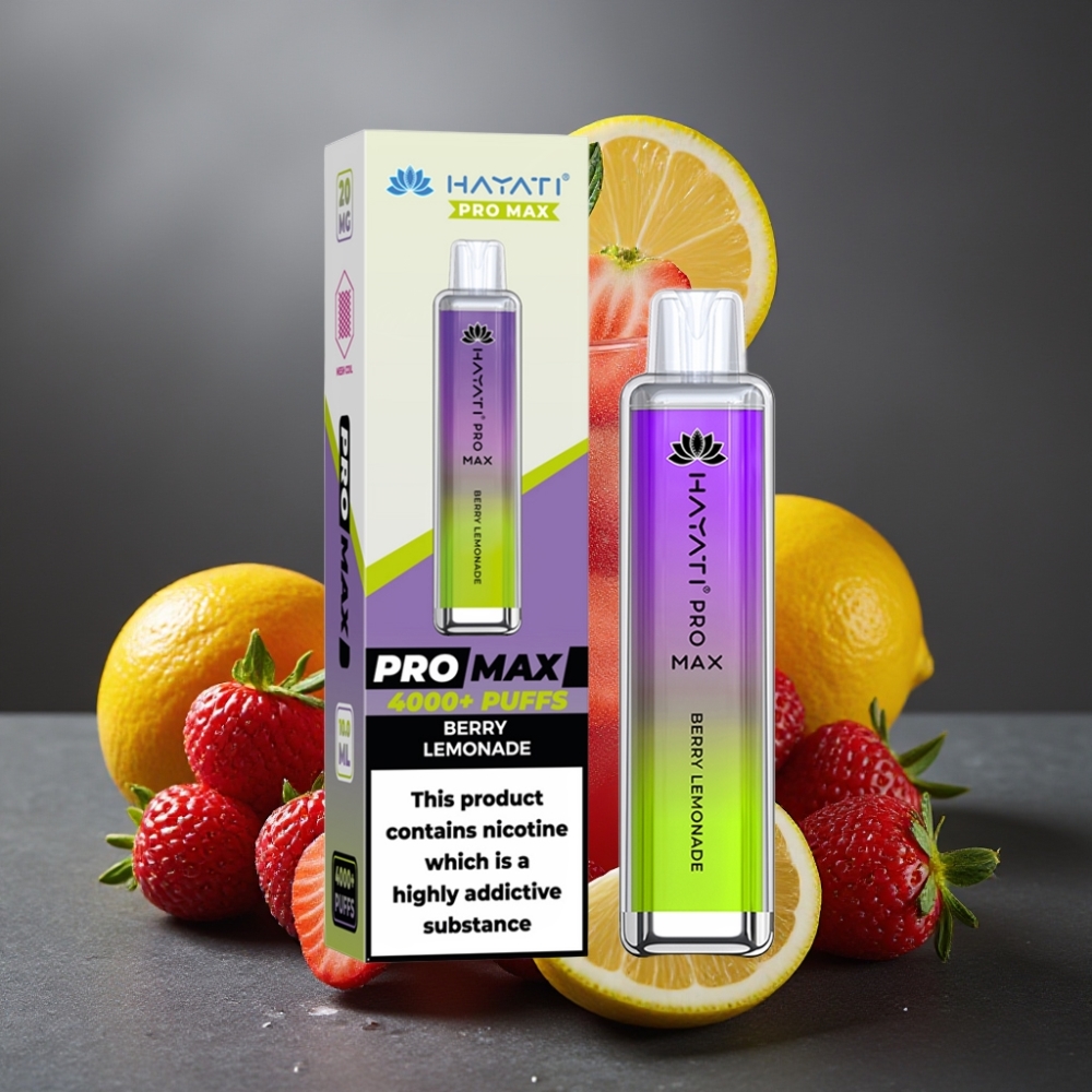 Hayati Pro Max 4000 Puffs Enkratna Vape Jagoda Limonada