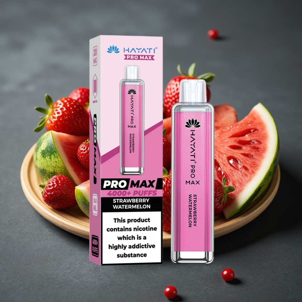 Hayati Pro Max 4000 Puffs Enkratna Vape Jagoda Lubenica