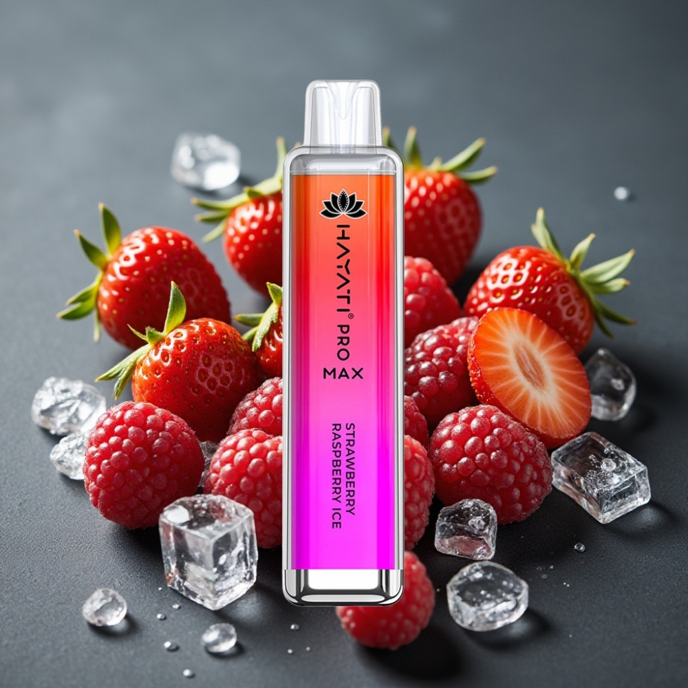 Hayati Pro Max 4000 Puffs Enkratna Vape Jagoda Malina Led