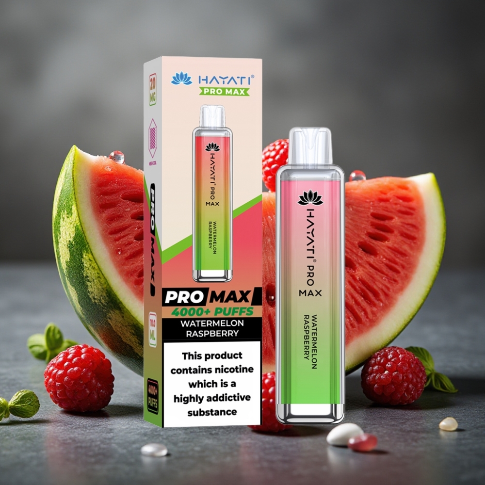 Hayati Pro Max 4000 Puffs Enkratna Vape Lubenica Malina