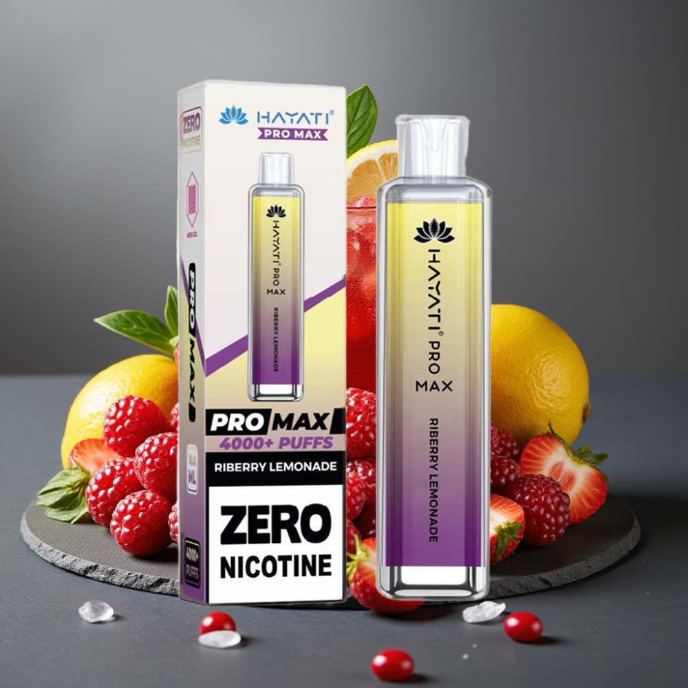 Hayati Pro Max 4000 Puffs Enkratna Vape Malinova Limonada