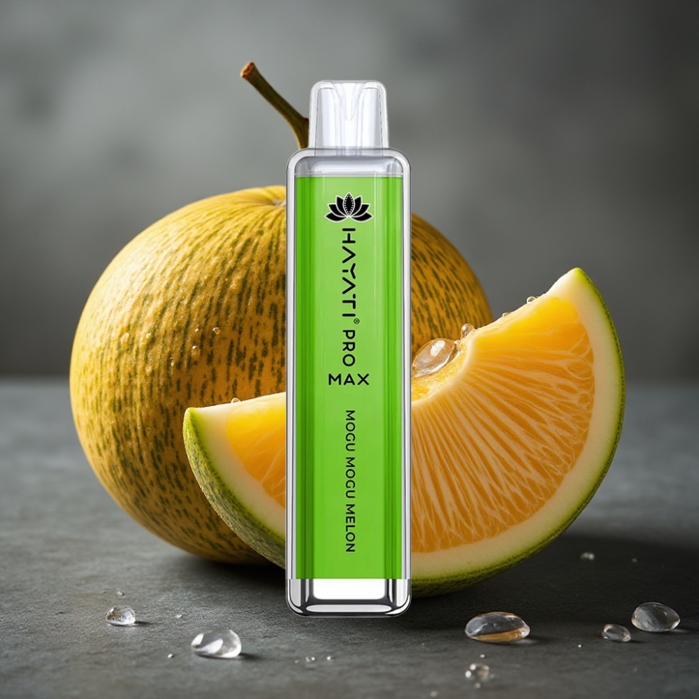 Hayati Pro Max 4000 Puffs Enkratna Vape Mogu Mogu Melon