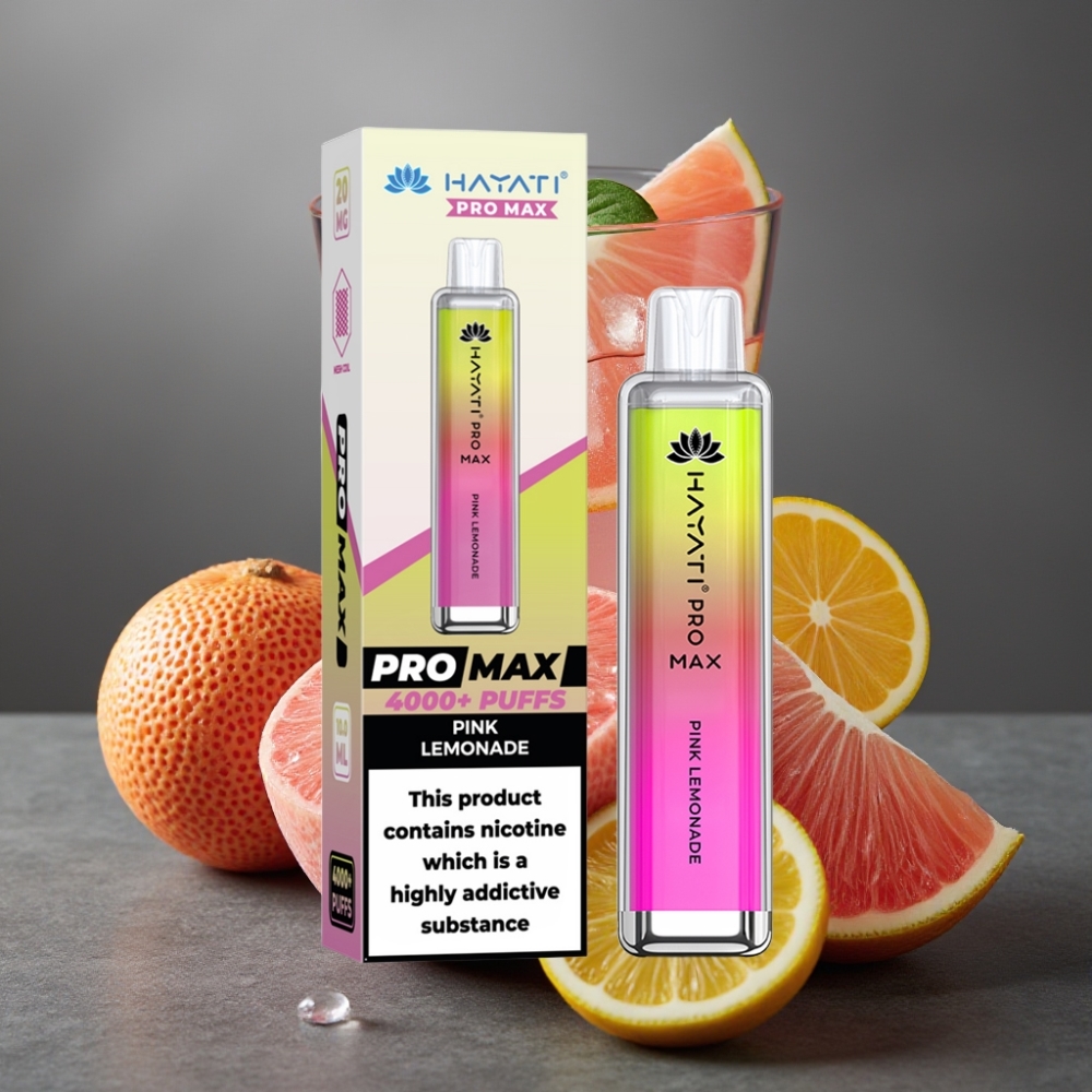 Hayati Pro Max 4000 Puffs Enkratna Vape Roza Limonada