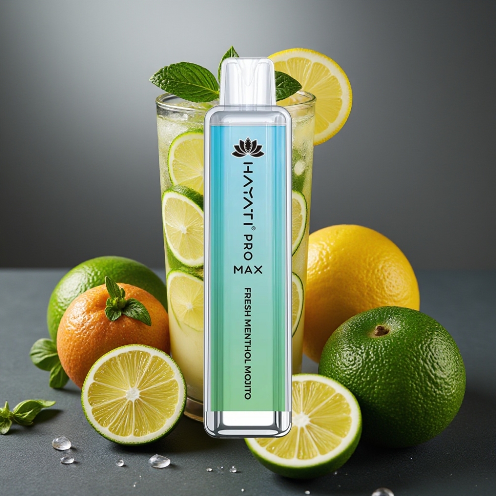 Hayati Pro Max 4000 Puffs Enkratna Vape Svež Mentolni Mojito