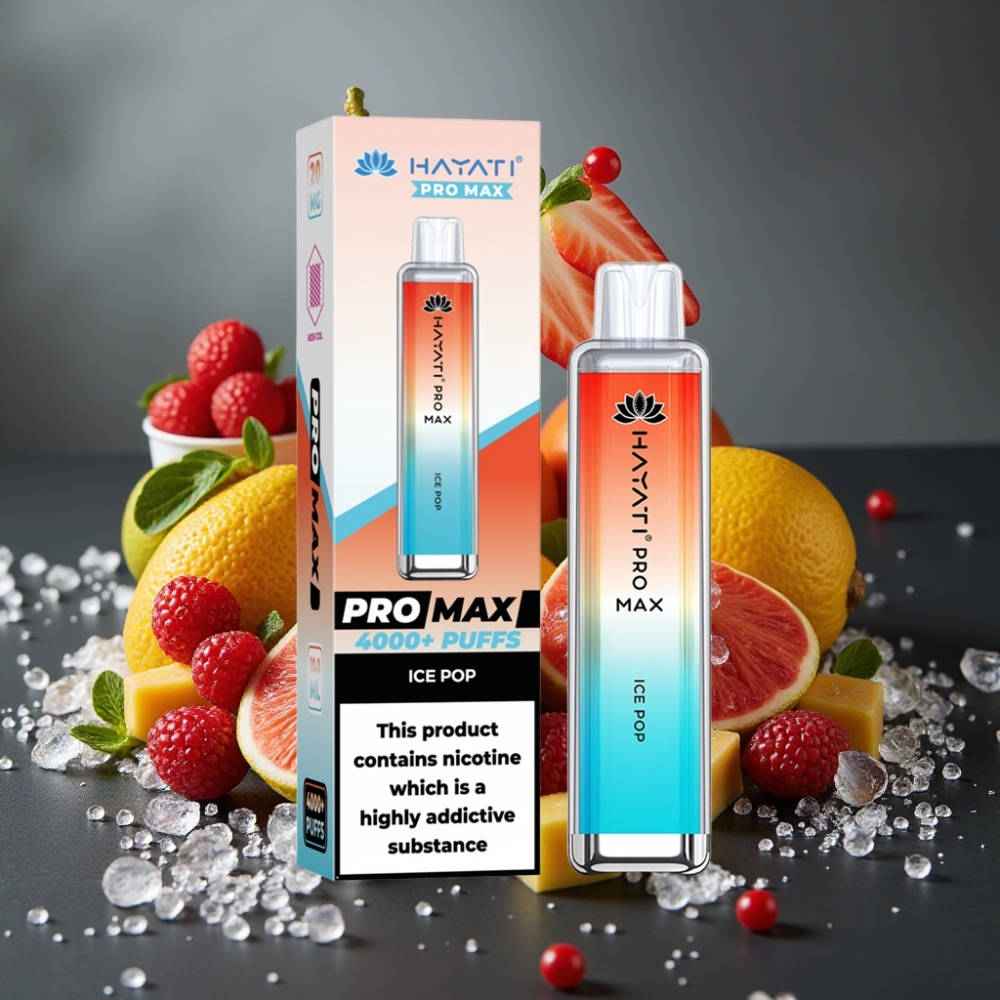 Hayati Pro Max 4000 Pufi Enkratna Vape Ledena Palčka