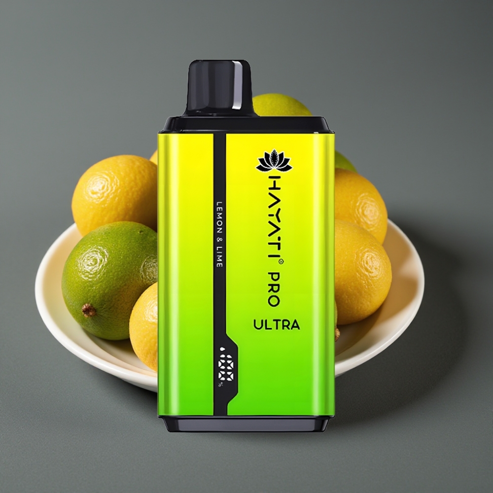 Hayati Pro Ultra 15000 Puffs Enkratna Vapa Limona & Limeta 2×12ml