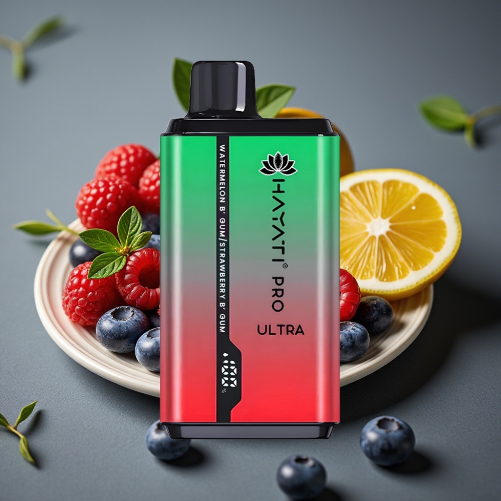 Hayati Pro Ultra 15000 Puffs Enkratna Vape Borovnica Malina Češnja Limona & Borovnica