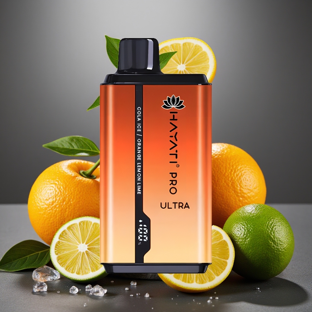Hayati Pro Ultra 15000 Puffs Enkratna Vape Cola Led Pomaranča Limona & Limeta