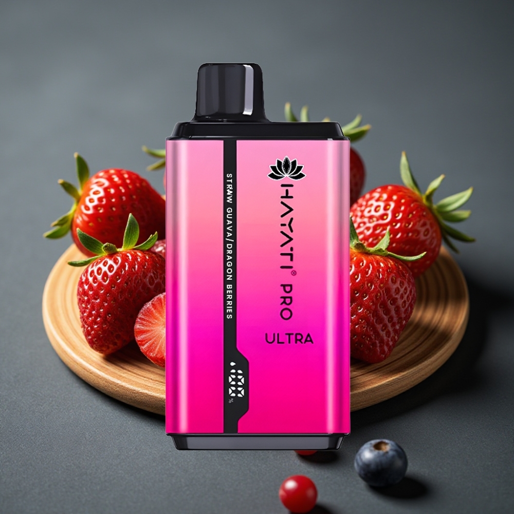 Hayati Pro Ultra 15000 Puffs Enkratna Vape Jagoda Guava Zmajeve Jagode