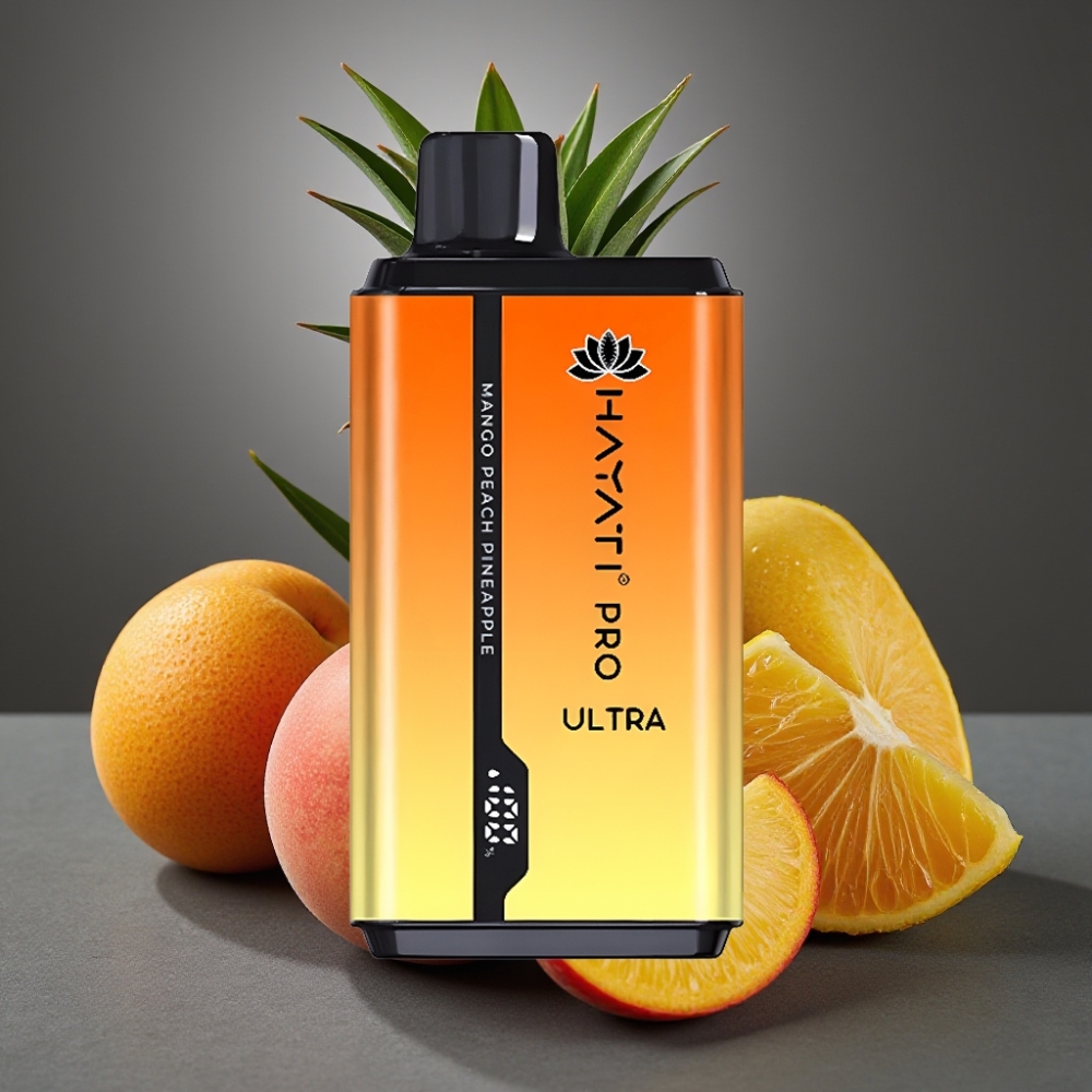 Hayati Pro Ultra 15000 Puffs Enkratna Vape Mango Breskev Ananas 2×12ml