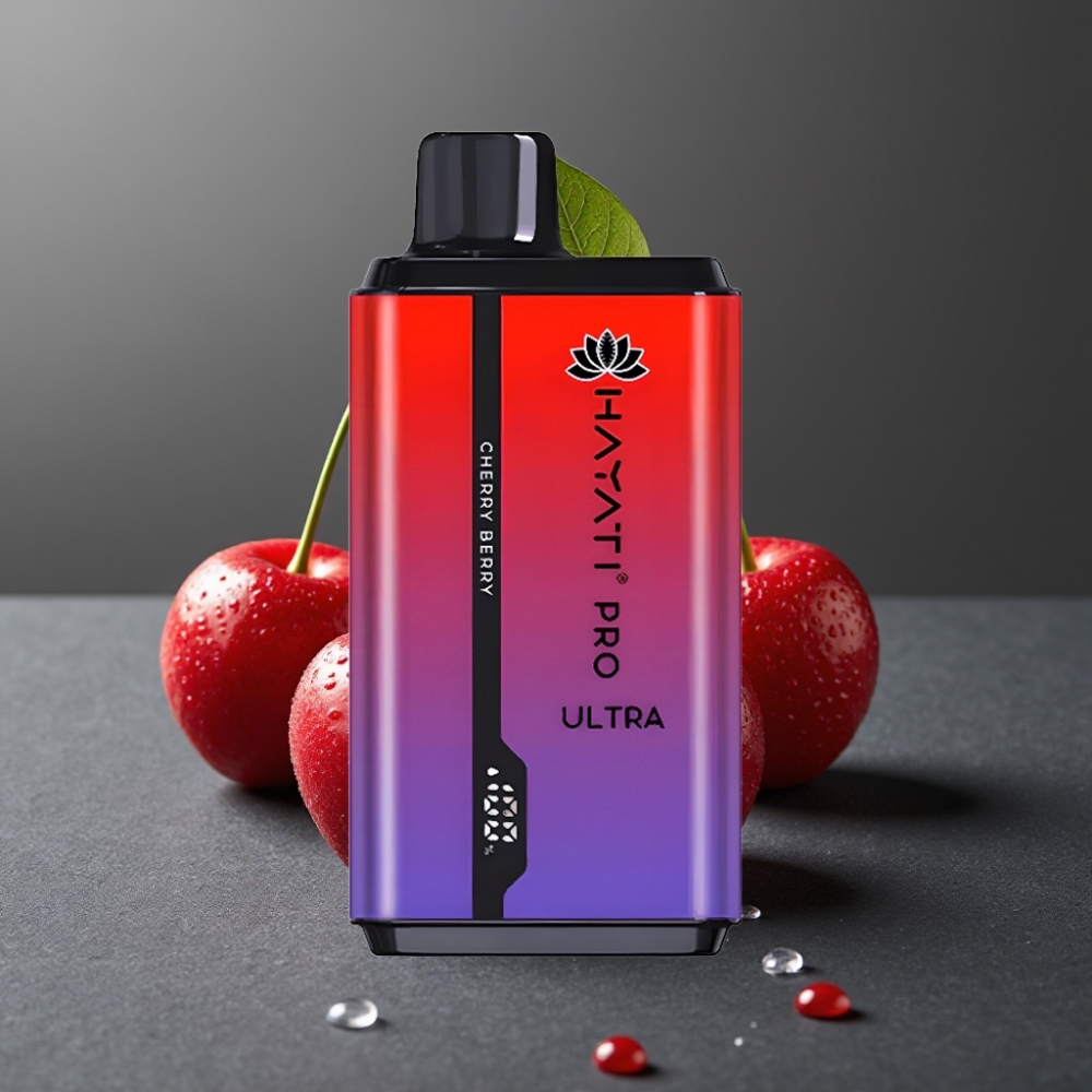 Hayati Pro Ultra 15000 Puffs Enkratna Vape Češnja Jagoda