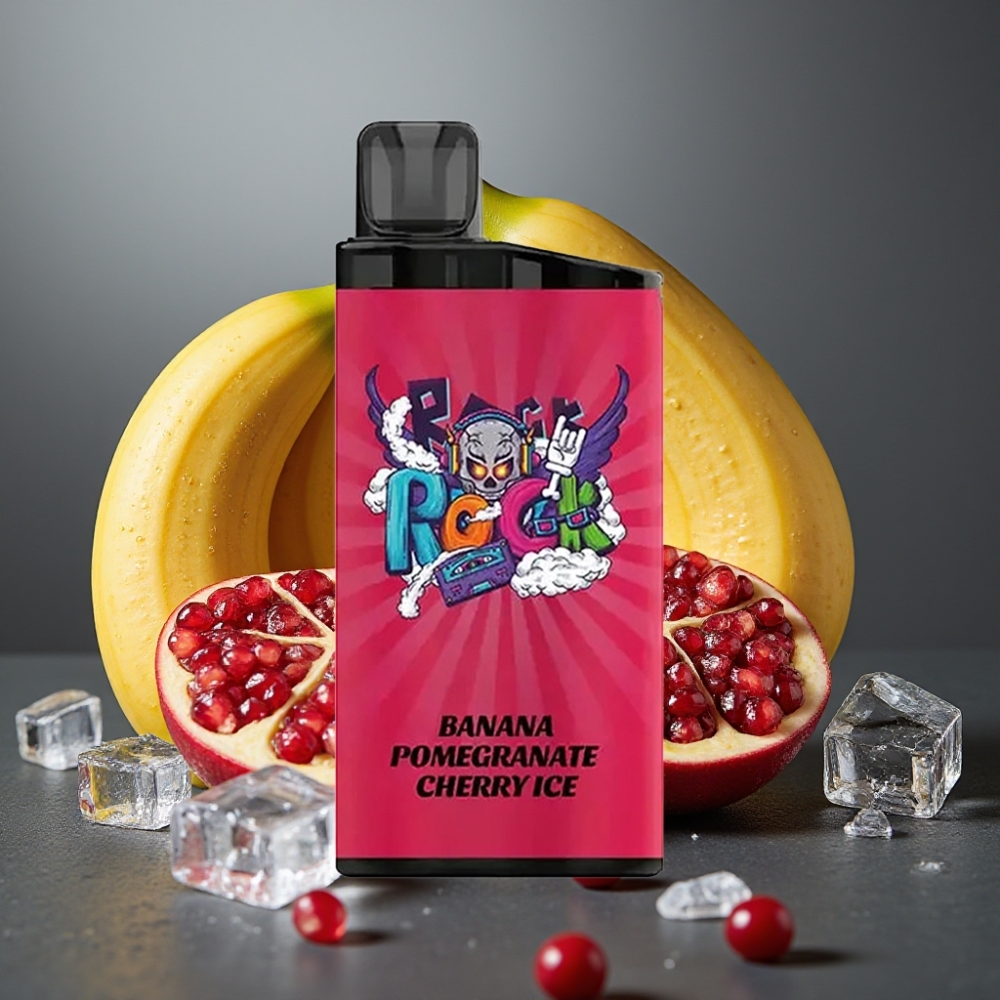 IGET Bar 3500 Puffs Banan Granatna Češnja Leden Enkratna Vape 1400 mAh