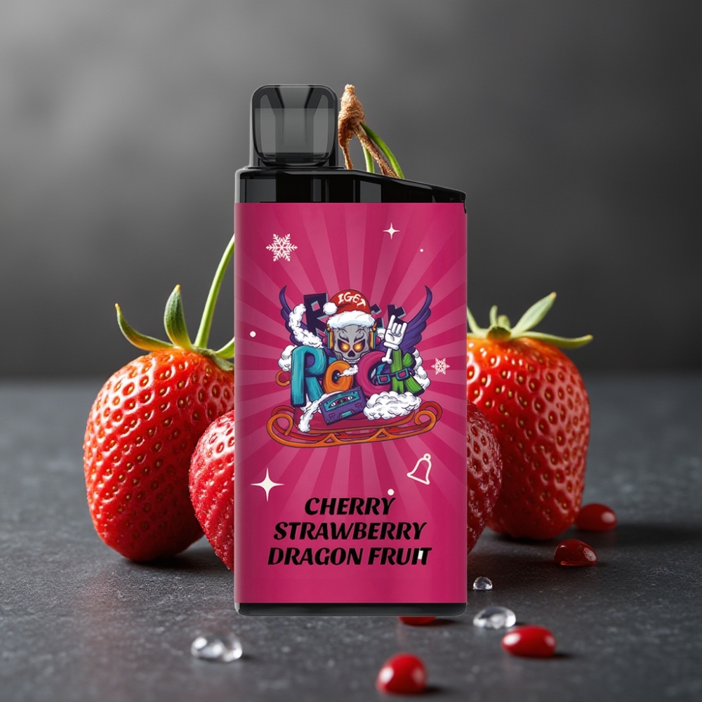 IGET Bar 3500 Puffs Enkratna Vape Češnja Jagoda Pitaja 1400 mAh