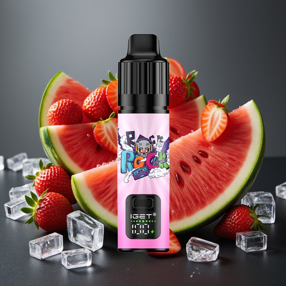 IGET BAR PLUS S3 POD 10000 Puffs Enkratna Vape Jagoda Lubenica Led 18 ml
