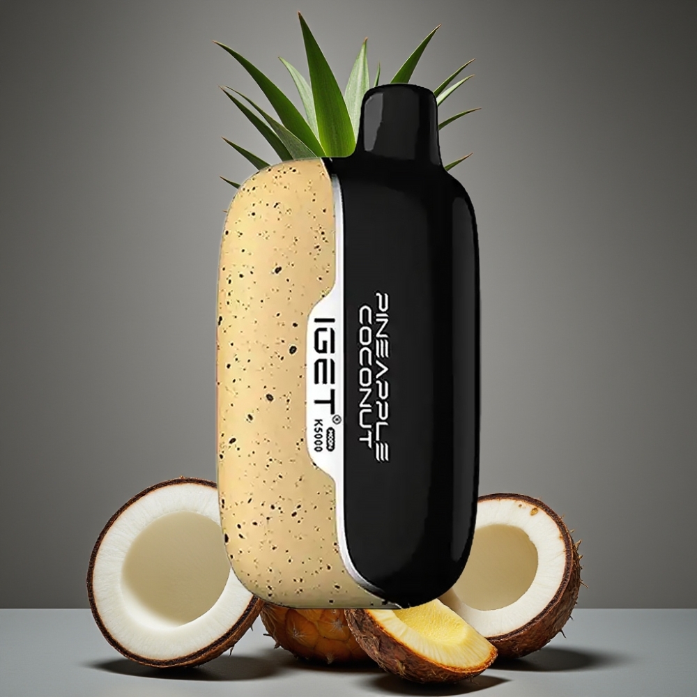 IGET Moon K5000 Puffs Enkratna Vape Ananas Kokos, 5000 Pufov, 81.5 g