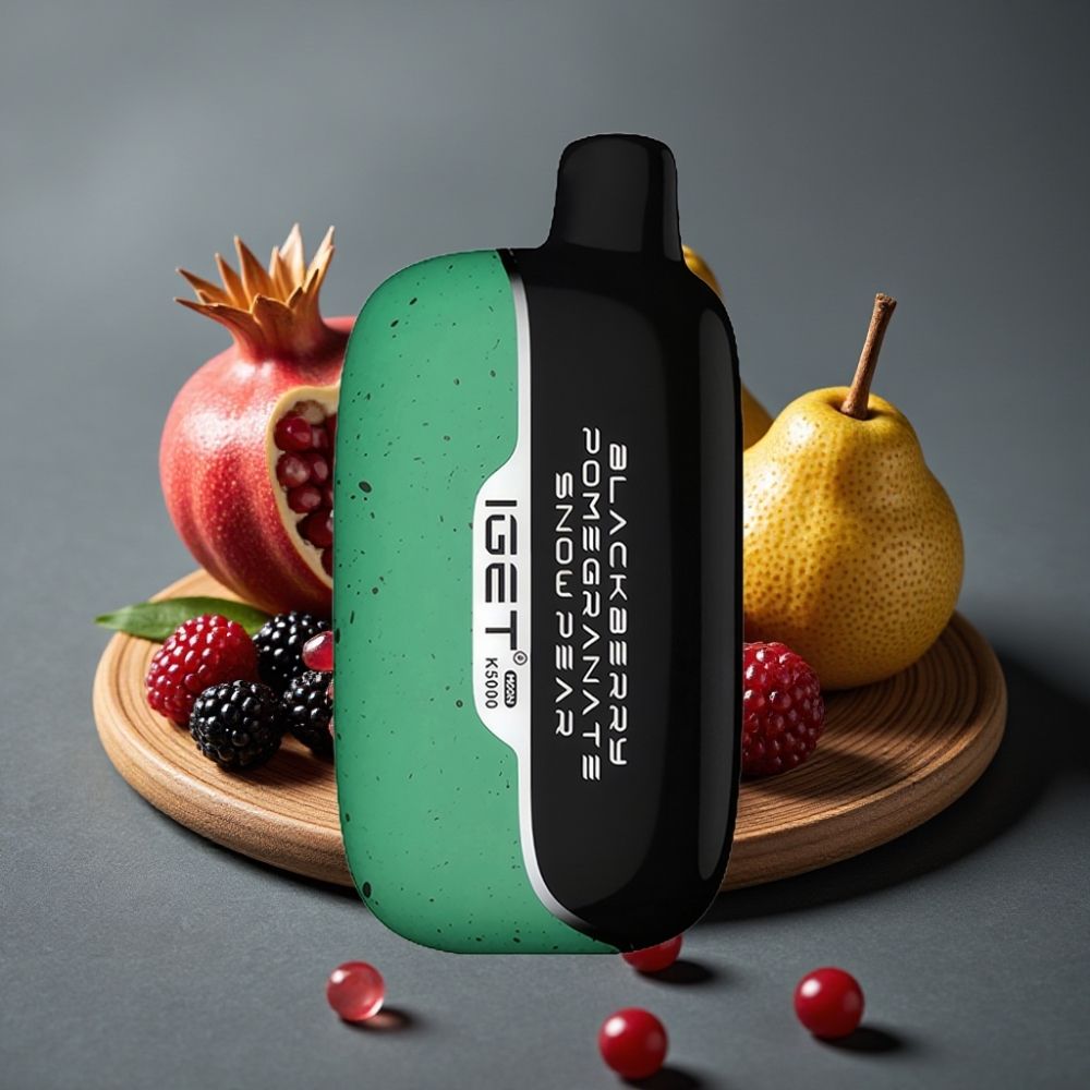 IGET Moon K5000 Puffs Enkratna Vape Borovnica Granatno Jabolko Snežna Hruška 81.5 g