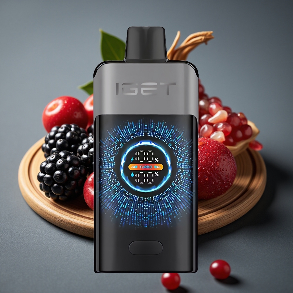 IGET ONE 12000 Puffs Enkratna Vape Borovnica Češnja Granatno Jabolko 2700 mAh