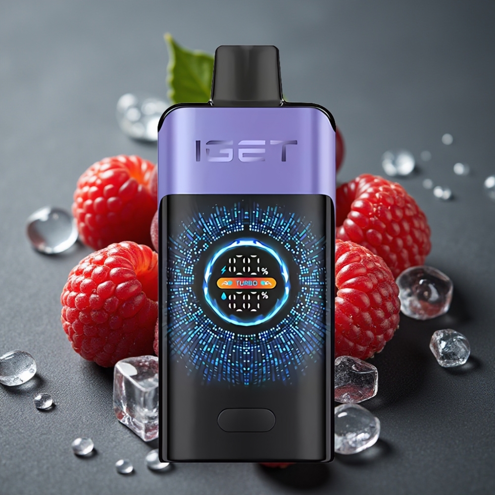 IGET ONE 12000 Puffs Enkratna Vape Malina Grozdje Led 2700 mAh
