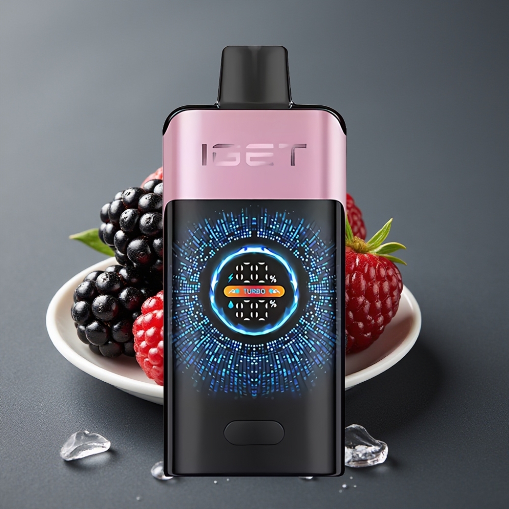 IGET ONE 12000 Pufs Enkratna Vape Borovnica Led z 2700 mAh Baterijo in 0,6 ohm Dvojno Mrežasto Tuljavo