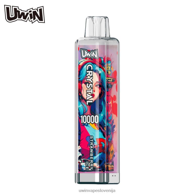 UWIN Vape Nikotin - jagodni led UWIN CRYSTAL 10000 vape za enkratno uporabo P8BL09