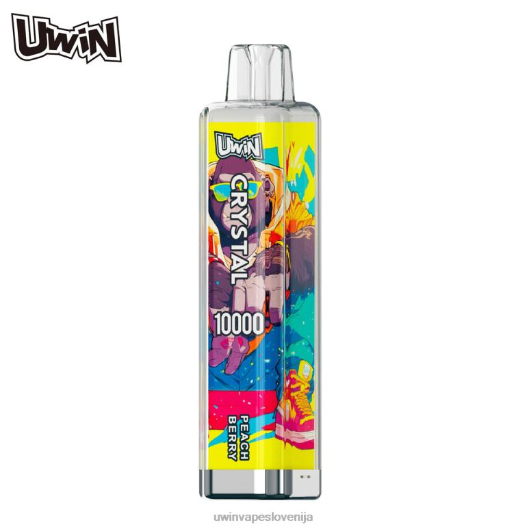 UWIN Vape Slovenija - breskev jagodičja UWIN CRYSTAL 10000 vape za enkratno uporabo P8BL012