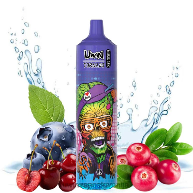 UWIN Vape Kupiti - borovnica češnja brusnica UWIN CRYSTAL 35k vape za enkratno uporabo P8BL026