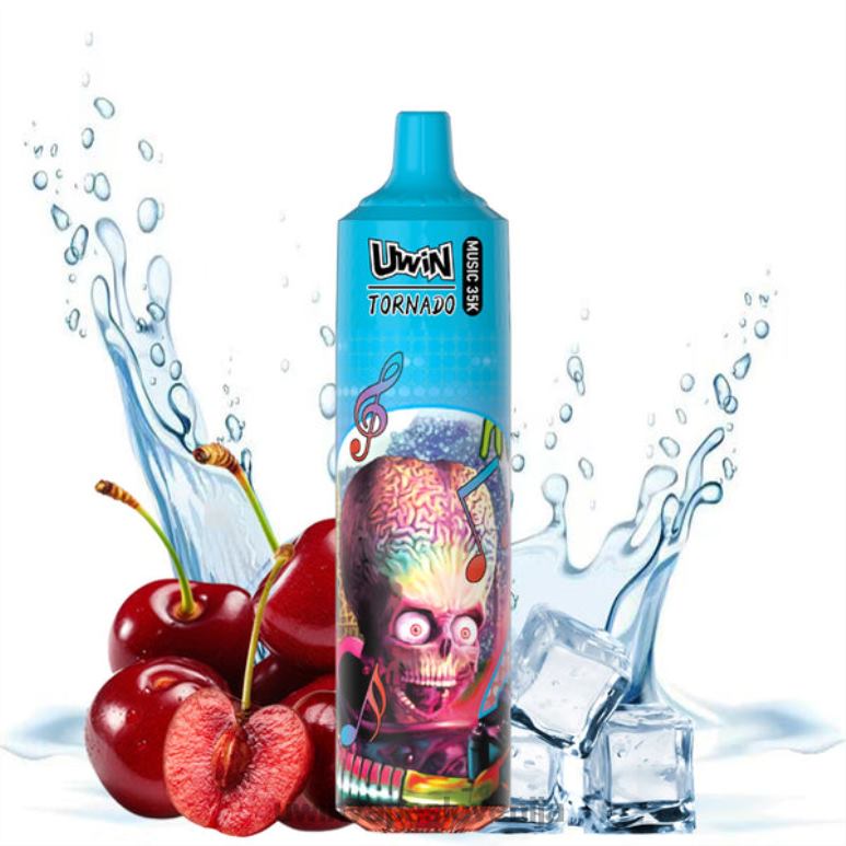UWIN Vape Pregled - češnjev led UWIN CRYSTAL 35k vape za enkratno uporabo P8BL021
