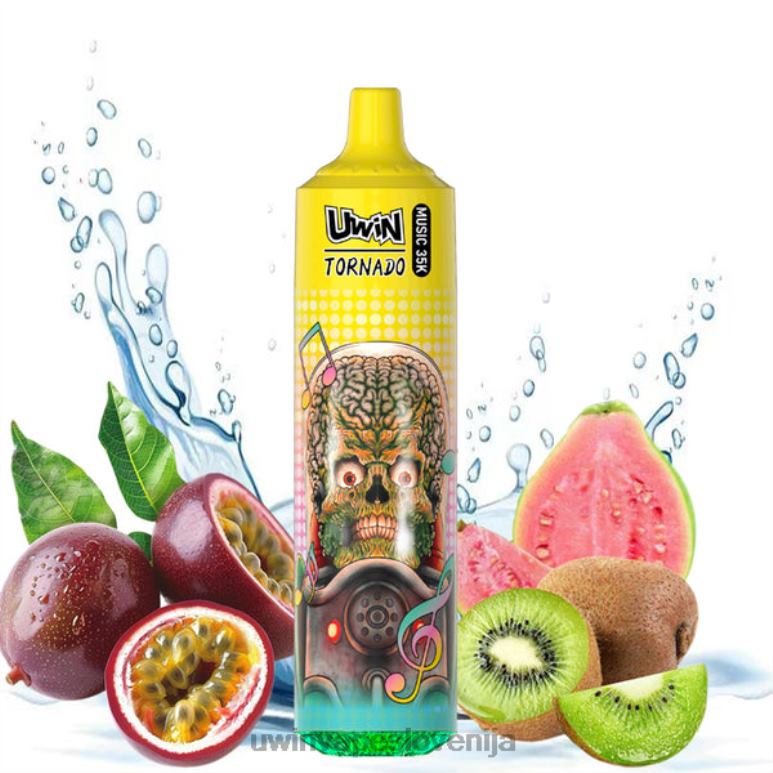 UWIN Vape Slovenija - kivi pasijonka guava UWIN CRYSTAL 35k vape za enkratno uporabo P8BL023
